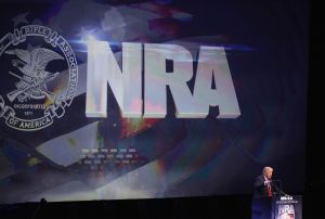 Donald Trump at the NRA Convention.
