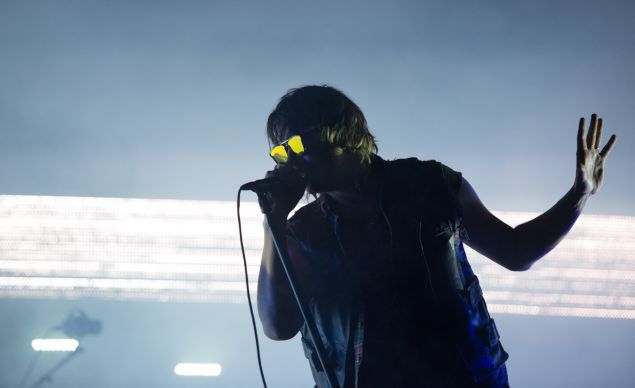 Julian Casablancas, lead singer of The Strokes performs at the Governors Ball Music Festival, June 3, 2016 in New York.