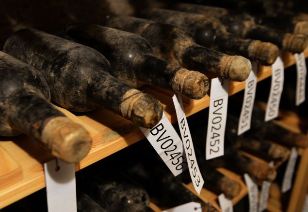 An extraordinary collection of 133 bottles of wine from the 19th century has been discovered at a Czech castle.