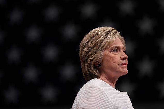 Democratic presidential candidate former Secretary of State Hillary Clinton speaks during a primary night event on June 7, 2016 in Brooklyn, New York.