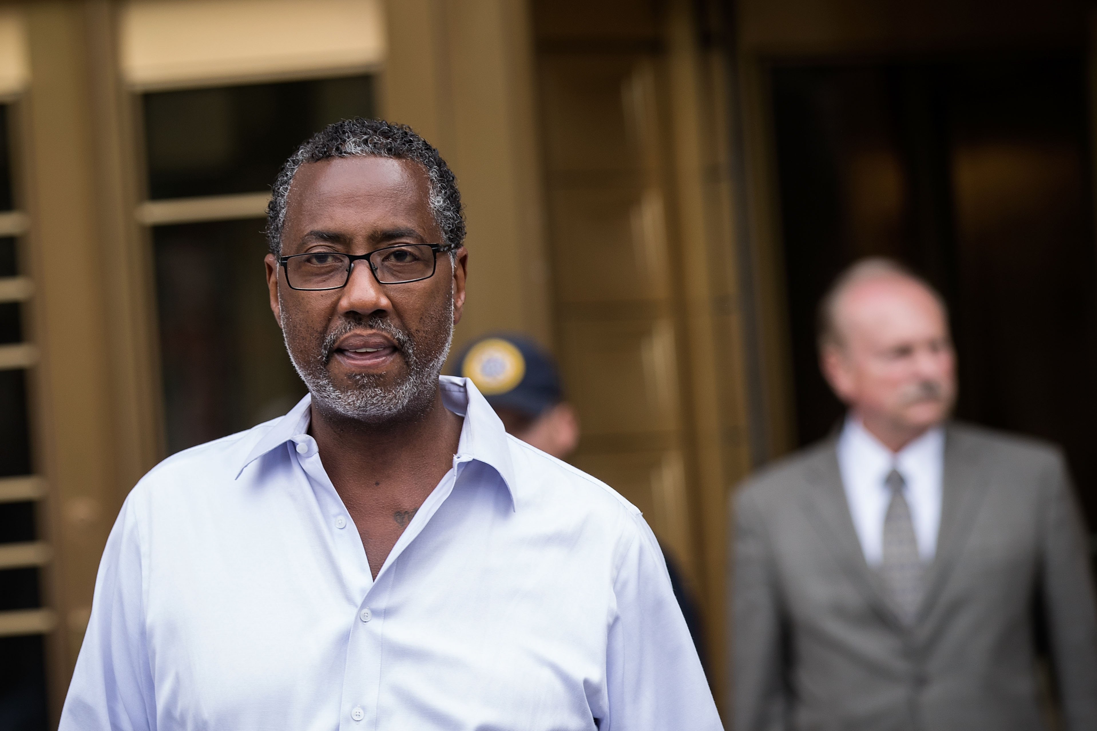 After being arrested on federal corruption charges, Norman Seabrook, president of the Correction Officers Benevolent Association, exits United States District Court for the Southern District on June 8.