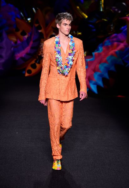 Gerber at the Moschino show