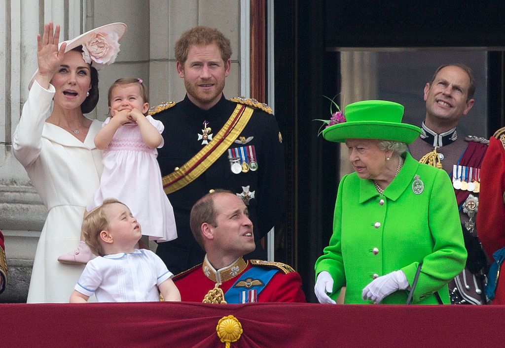 The Queen giving Prince William a serious talking to.
