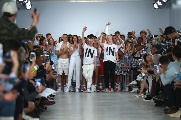 Sid Bryan and Cozette McCreery of Sibling make a statement with their "In" t-shirts