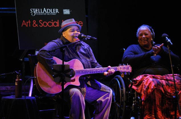 Toshi Reagon and Toni Morrison attend Art & Social Activism, a discussion on Broadway with Ta-Nehisi Coates, Toni Morrison and Sonia Sanchez . (