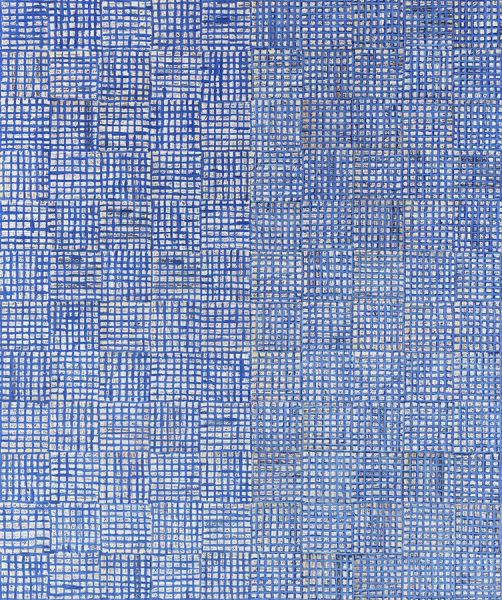 McArthur Binion, dna: white painting: test for seasons: VII, 2016.