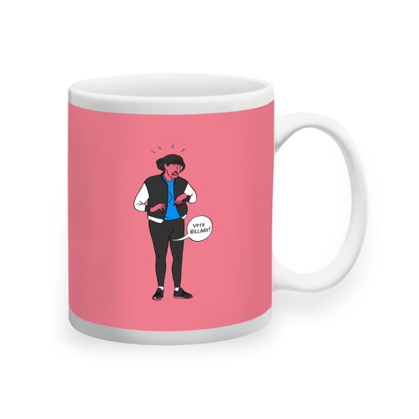 French illustrator Gwendal Le Bec tells women to "Vote Hilary" in this election themed mug.