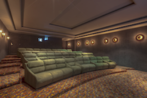 Estrella has its own screening room.