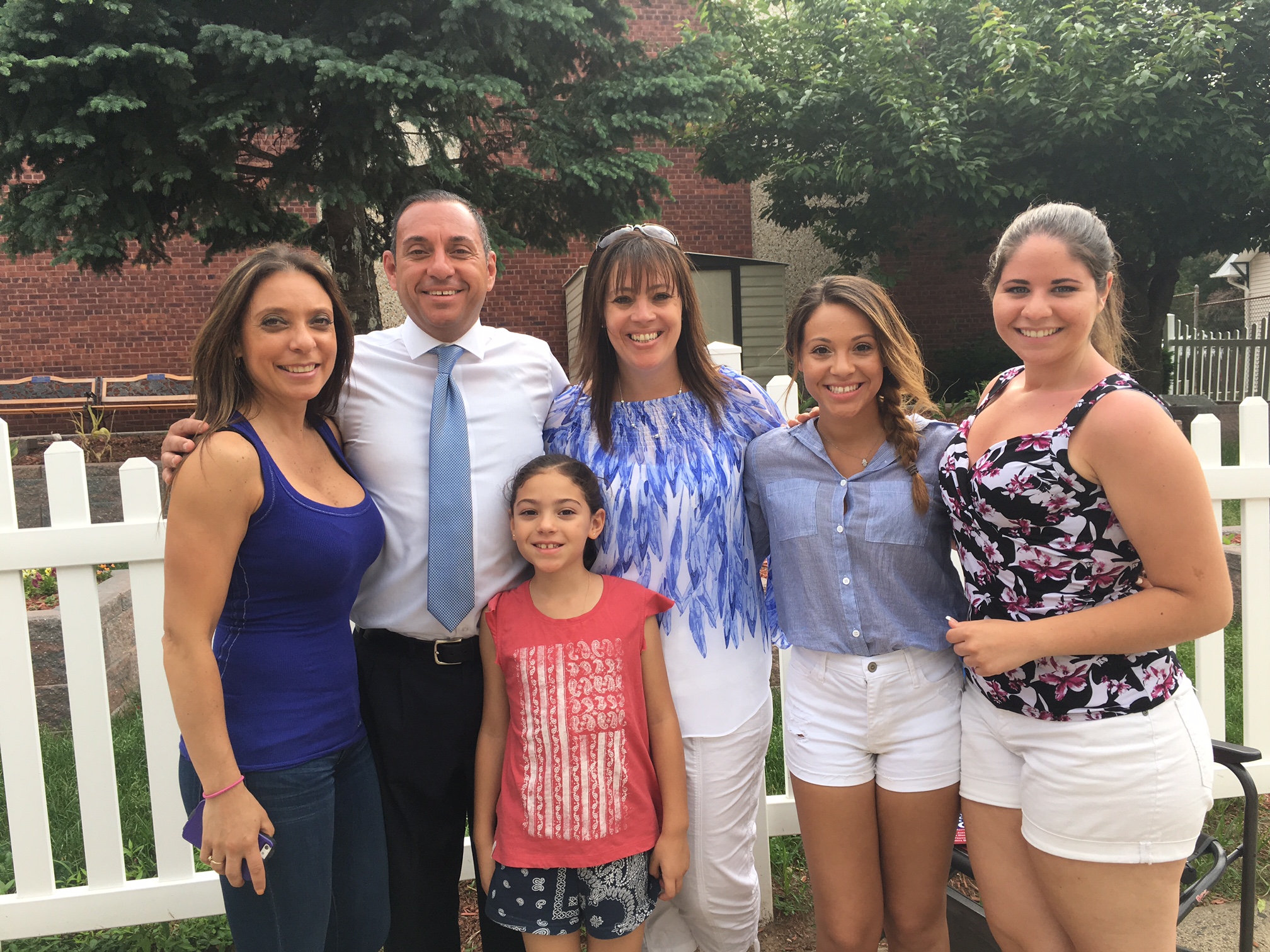 Lopez with his family on primary day. 