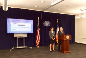 New York City Comptroller Scott Stringer at a press conference on Friday.