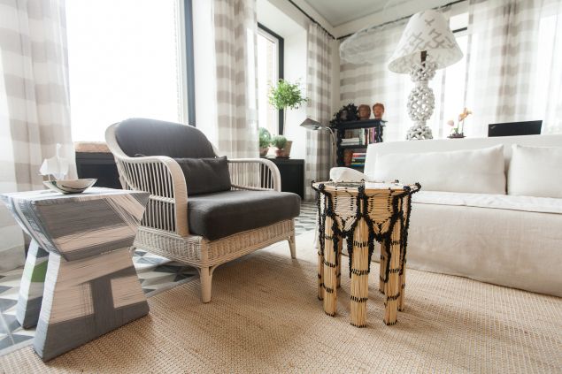 Migguel Anggelo's matchstick table in the living room