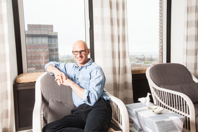David Stark in his Brooklyn Heights home