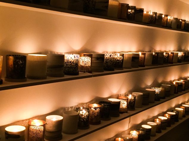 The event's wall of 240 diptyque candles