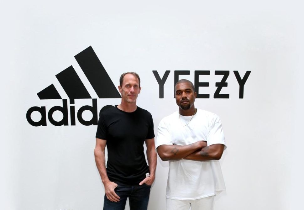 adidas CMO Eric Liedtke and Kanye West at Milk Studios on June 28, 2016 in Hollywood, California. adidas and Kanye West announce the future of their partnership: adidas + KANYE WEST