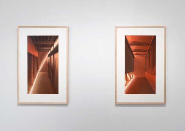 Installation view of the Lauretta Vinciarelli exhibition "Light Unveiled" at Totah gallery.