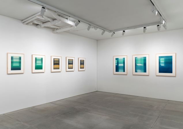Installation view of the Lauretta Vinciarelli exhibition "Light Unveiled" at Totah gallery.