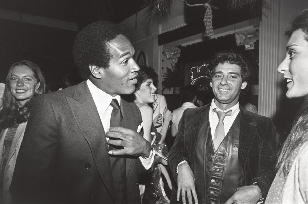 O.J. Simpson in Mulligan's Nightclub with his friend and restaurateur Michael R. Militello.