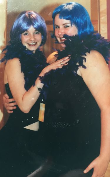 The author and her friend Megan on the night of Prince's 42nd birthday party.
