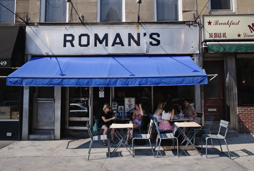 Roman's - exterior Pizza, restaurant, Brooklyn photo: celeste sloman / ny observer