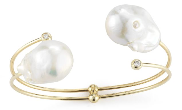 Mizuki Double Pearl Diamond Cuff, $4,400, Net-A-Porter.com