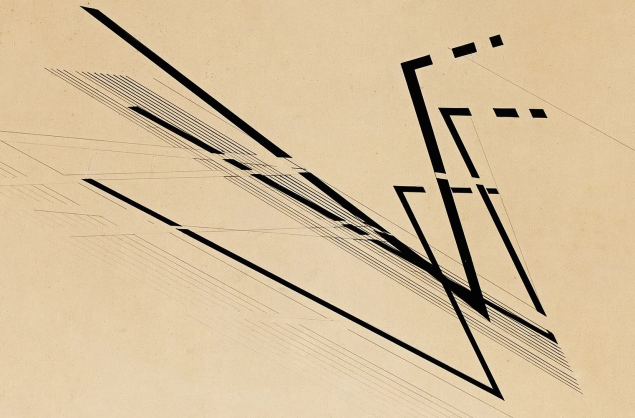 A drawing by Nasreen Mohamedi.