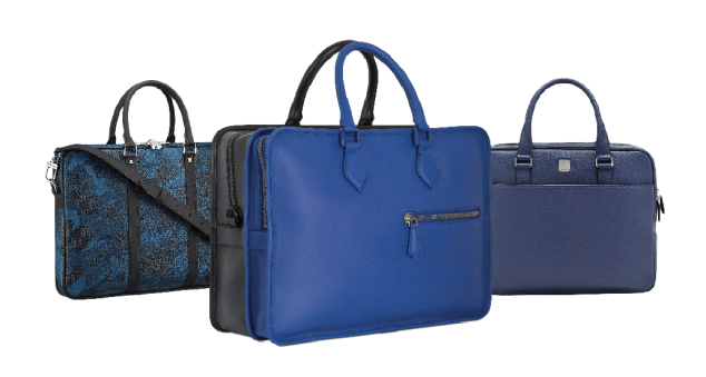 From left: Louis Vuitton; Berluti; MCM.