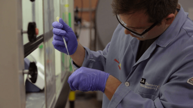Sean Raspet in the lab.