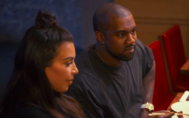 Kim Kardashian and Kanye West.
