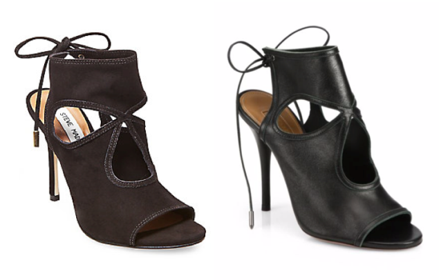 From left: Steve Madden Sharlit, Aquazzura Sexy Thing