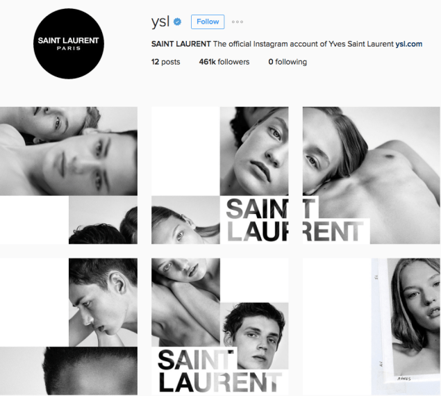 The new Saint Laurent Instagram