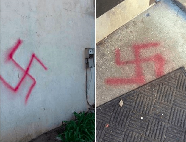Jewish fraternity at UC Davis vandalized with Swastikas.
