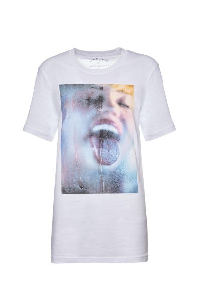 A Miley Cyrus/Marc Jacobs/Marilyn Minter collaborative T-shirt benefiting Planned Parenthood.