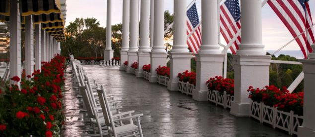 The Gathering Spot: Even more of an island landmark than British-built Ft. Mackinac, the utterly civilized Grand Hotel boasts the world’s longest front porch, a popular ceremony spot with views of the manicured gardens and waterfront.