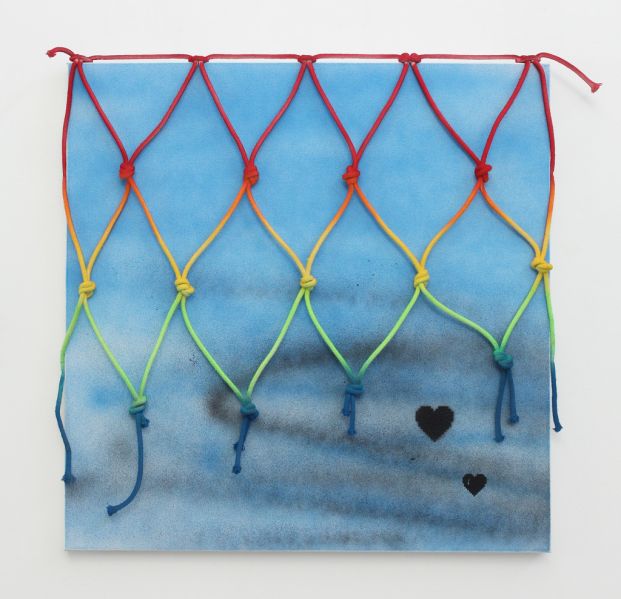 Wendy White, Hearts (Blue), 2016.