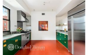 The kitchen definitely stands out from the rest of the loft.