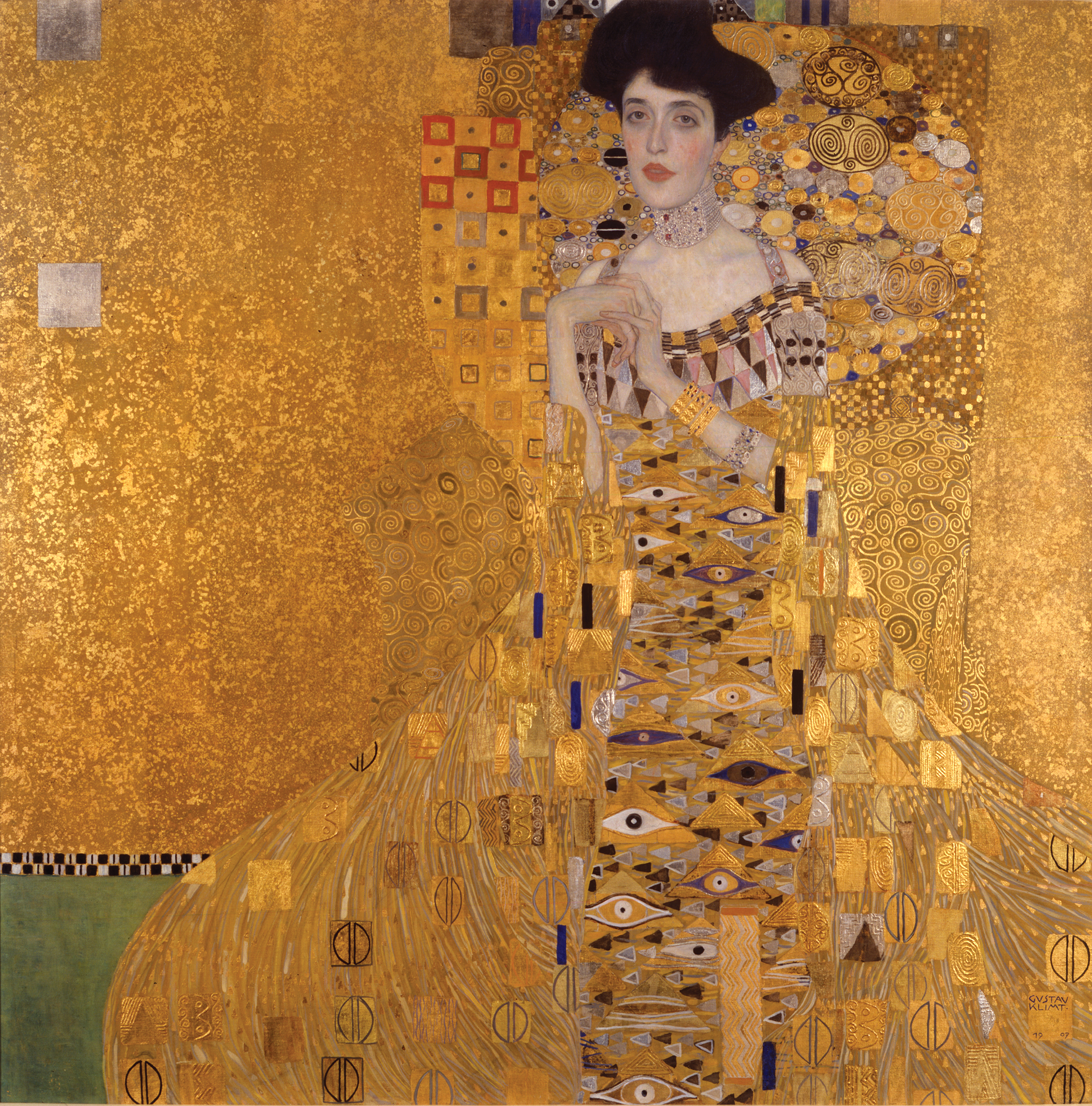 Portrait of Adele Bloch-Bauer I, 1907 Gold, silver, and oil on canvas Neue Galerie New York. Acquired through the generosity of Ronald S. Lauder, the heirs of the Estates of Ferdinand and Adele Bloch-Bauer, and the Estée Lauder Fund