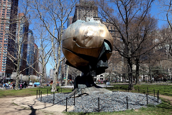 Fritz Koenig's Sphere, currently on view in Battery Park.