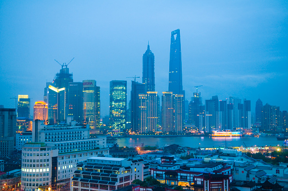 The Shanghai skyline.