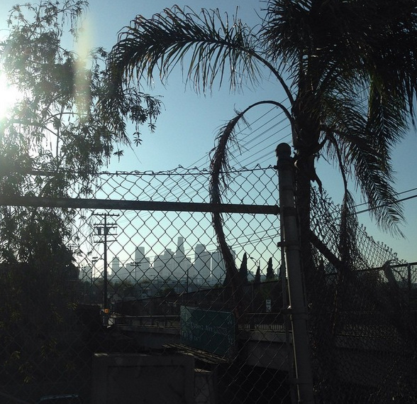 The view towards Downtown L.A. from Boyle Heights.