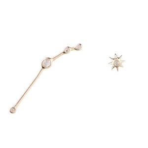 The Aries and fire stud earrings