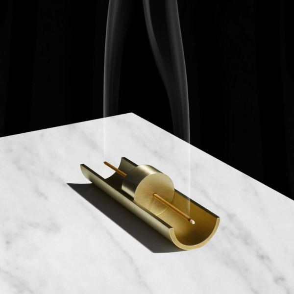 This solid brass burner catches its own ash, and it's the perfect décor accessory.