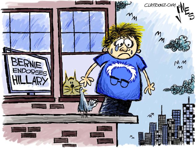 Jumping for Bernie.