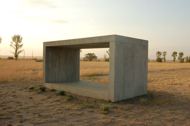 A Donald Judd piece. Does it make you think about "imagery and image"?