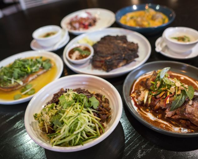 Hot hot hot: Dandan noodles are a new addition to Louis Tikaram's family-style feasts.