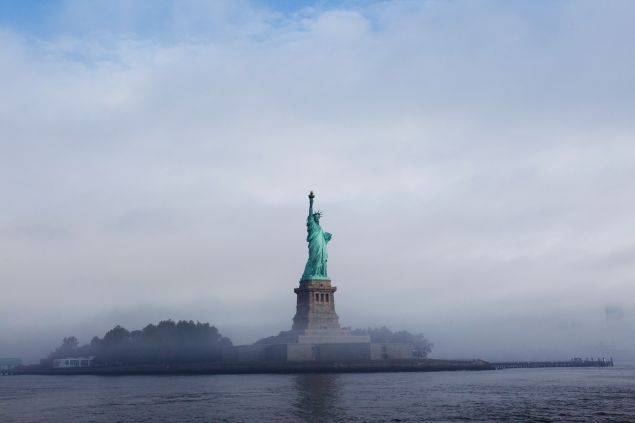 The Statue of Liberty is seen through fog prior to the start of the 125th Anniversary of the Statue of Liberty ceremony on Liberty Island on September 22, 2011 in New York City. The 125th Anniversary of the Statue of Liberty is to be celebrated on October 28th, 2011.
