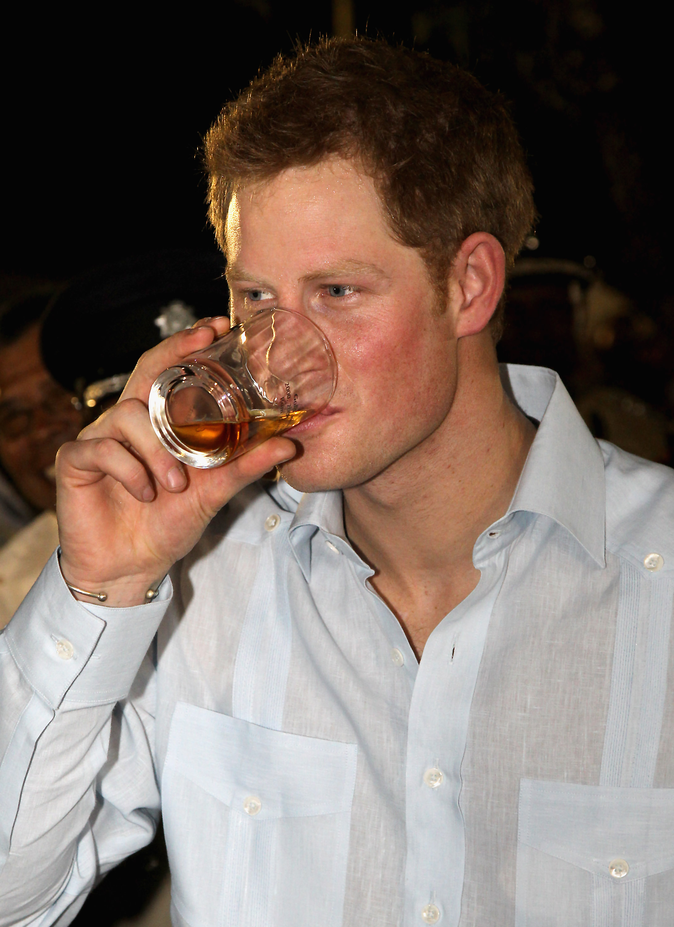 Prince Harry preparing to party.