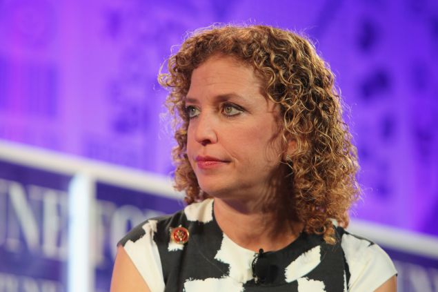 DNC chair Debbie Wasserman Schultz speaks onstage at the FORTUNE Most Powerful Women Summit on October 16, 2013 in Washington, DC.