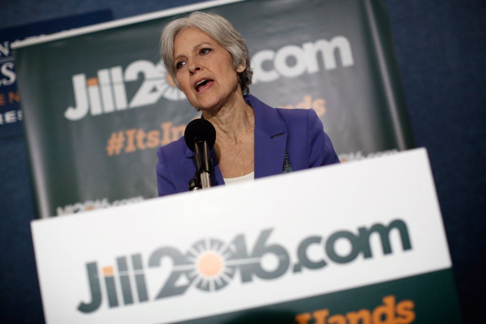 Green Party presidential nominee Jill Stein. 