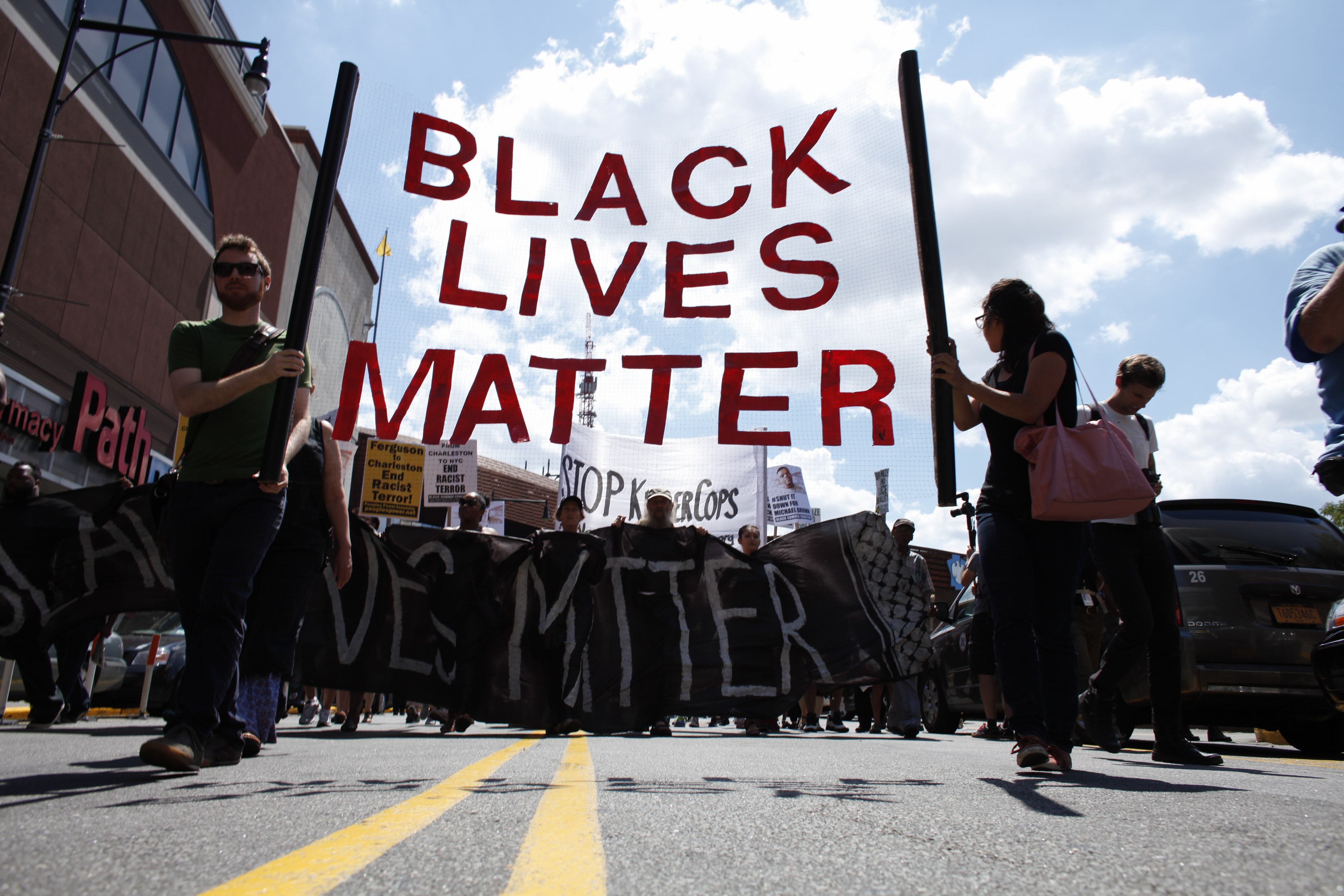Demonstrators in Brooklyn last year.