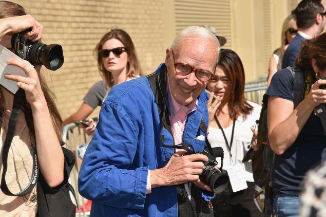 NEW YORK, NY - SEPTEMBER 17: Bill Cunningham attends Ralph Lauren Spring 2016 during New York Fashion Week: The Shows at Skylight Clarkson Sq on September 17, 2015 in New York City. 